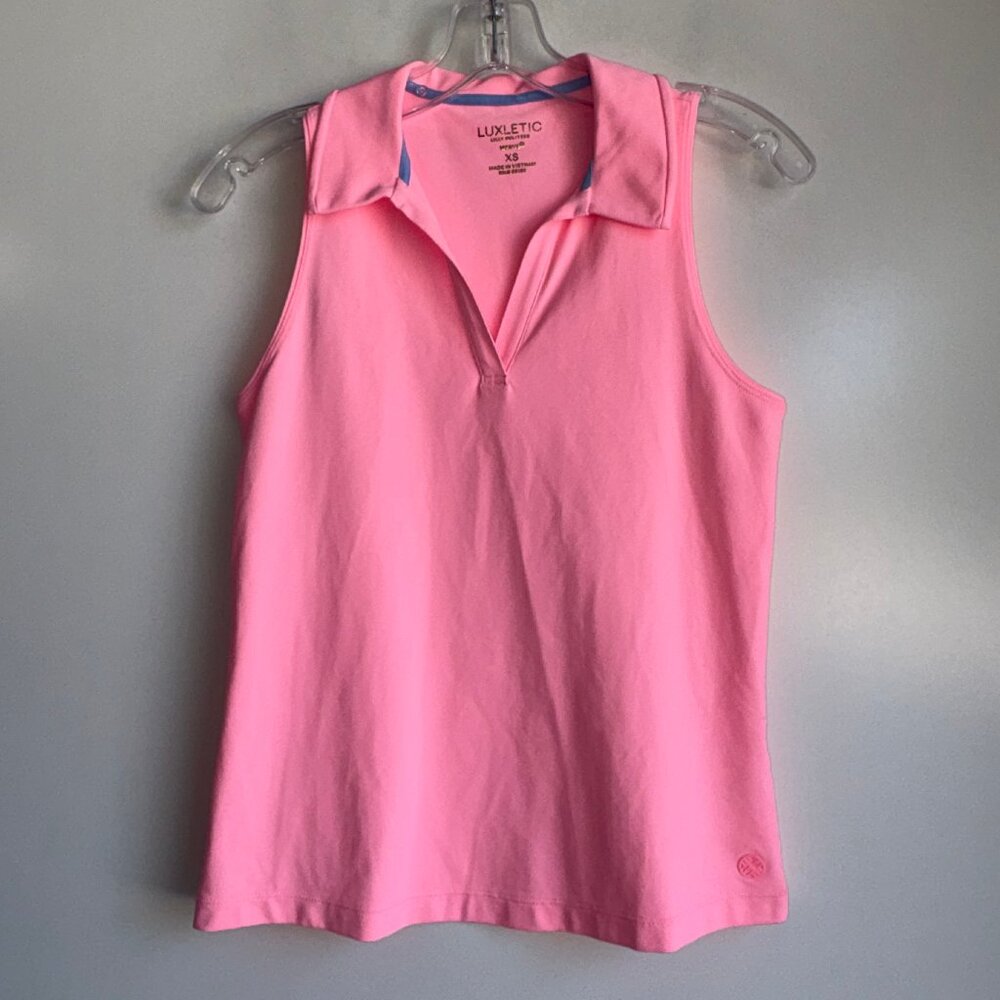 Lilly Pulitzer Luxletic Meryl Polo Size XS Pink